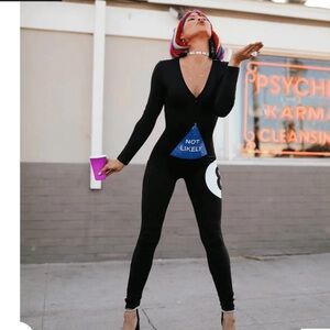 Tipsy Elves Black Magic Fortune 8 Ball Onesie Sexy Halloween Costume NWT